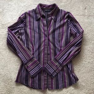 New York & Company Purple and Black Shirt